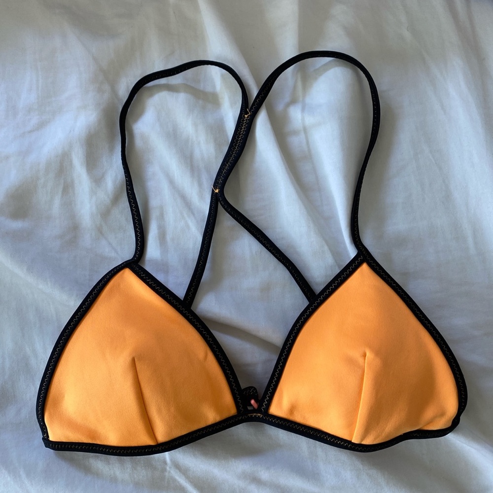 Victoria’s Secret neon orange triangle bikini top